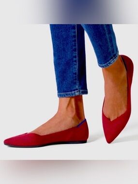 Rothy’s Chili Red The Point Flats Size 7.5